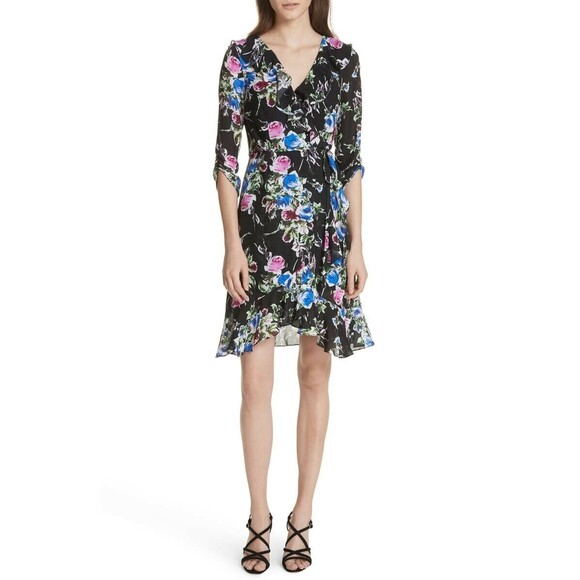 NWT Milly Black Floral Dress, Size 8 - Picture 8 of 9
